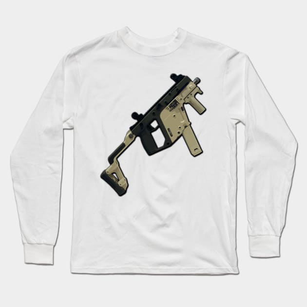 Vector Submachine Gun Long Sleeve T-Shirt by TortillaChief